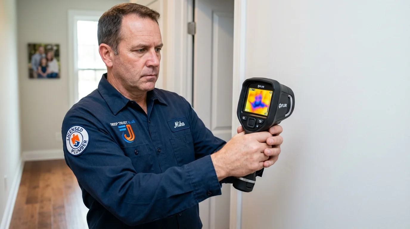 Thermal imaging leak detection by Johns Plumbing LLC in Anderson